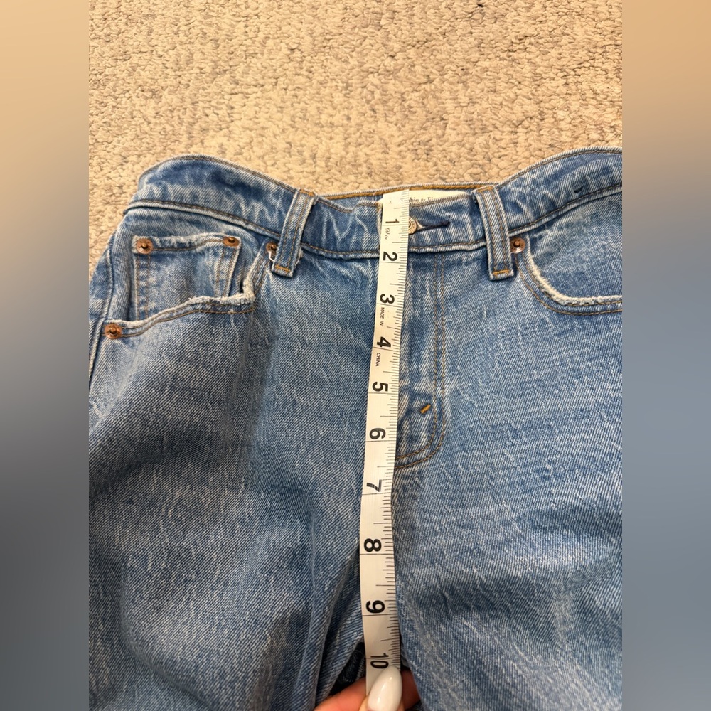 Abercrombie Curve Love 90s Straight Jeans 26L Distressed Mid Rise - Picture 5 of 8